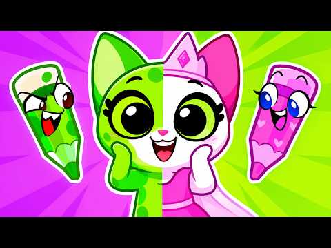 Princesa vs Zombi: Cambio de Disfraz | Reto de Trajes Rosa vs Negro para Niños 👗🧟