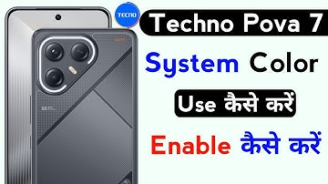 techno pova 7 system color setting use kaise kare | how to use system colors setting techno pova 7