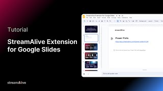 StreamAlive's Google Slides Extension