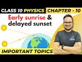 Early Sunrise & Delayed Sunset Class 10 | Human Eye & Colorful World | CBSE Board Exam 2024