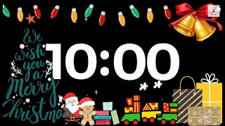 10 Minute Countdown Timer |Christmas | Music with jingles alarms