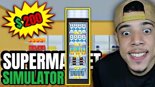 COMPREI A PRIMEIRA GELADEIRA PARA O MERCADINHO DO RD! - Supermarket Simulator