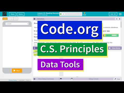 Reading Records Lesson 10.2 Tutorial with Answers Code.org CS Principles + CodeAI