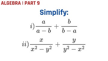 ALGEBRA: SIMPLIFYING ALGEBRAIC FRACTIONS (1) | SEE MATHS