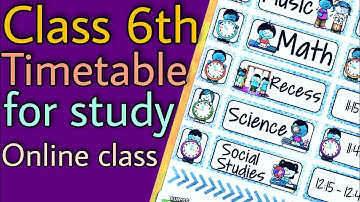 Timetable for class 6 | class 6 study timetable | hamari kaksha