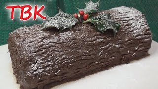 This chocolate log is a roulade covered in fudge. it makes fantastic
dessert to put on dinner table around christmas. recipe at htt...