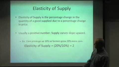 NEIU ECON Lecture Series 5 (Part 1): Elasticity of Supply
