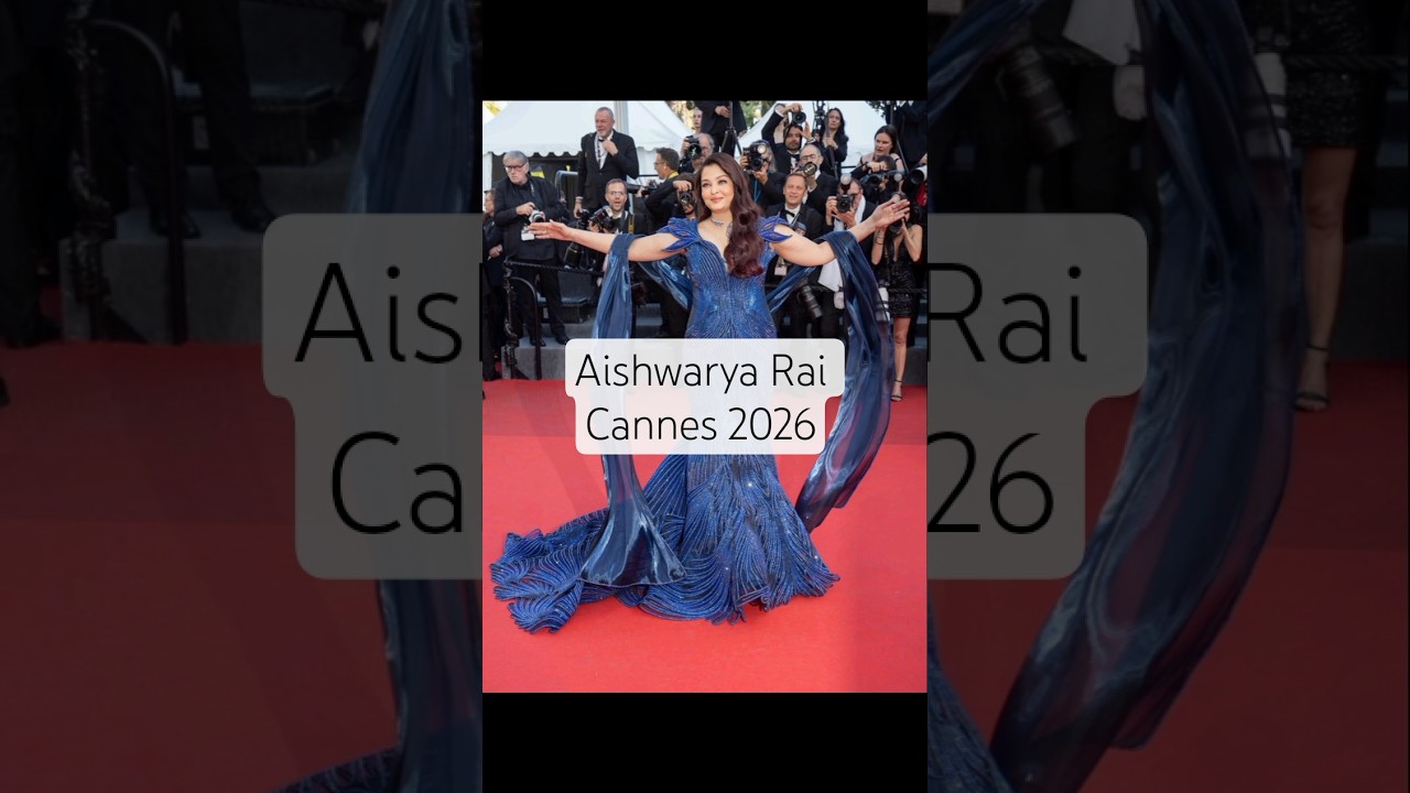 Aishwarya Rai RULES Cannes 2026 Red Carpet With Stunning Blue Crystal Gown #ashwaryarai #shorts