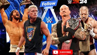 WWE 2K24 - Cody, Seth vs Triple H and Randy Orton full Match