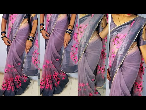 Net Saree Wear perfectly/ Festive Saree Wearing new look/ Beautiful Net Saree Draping/Saree