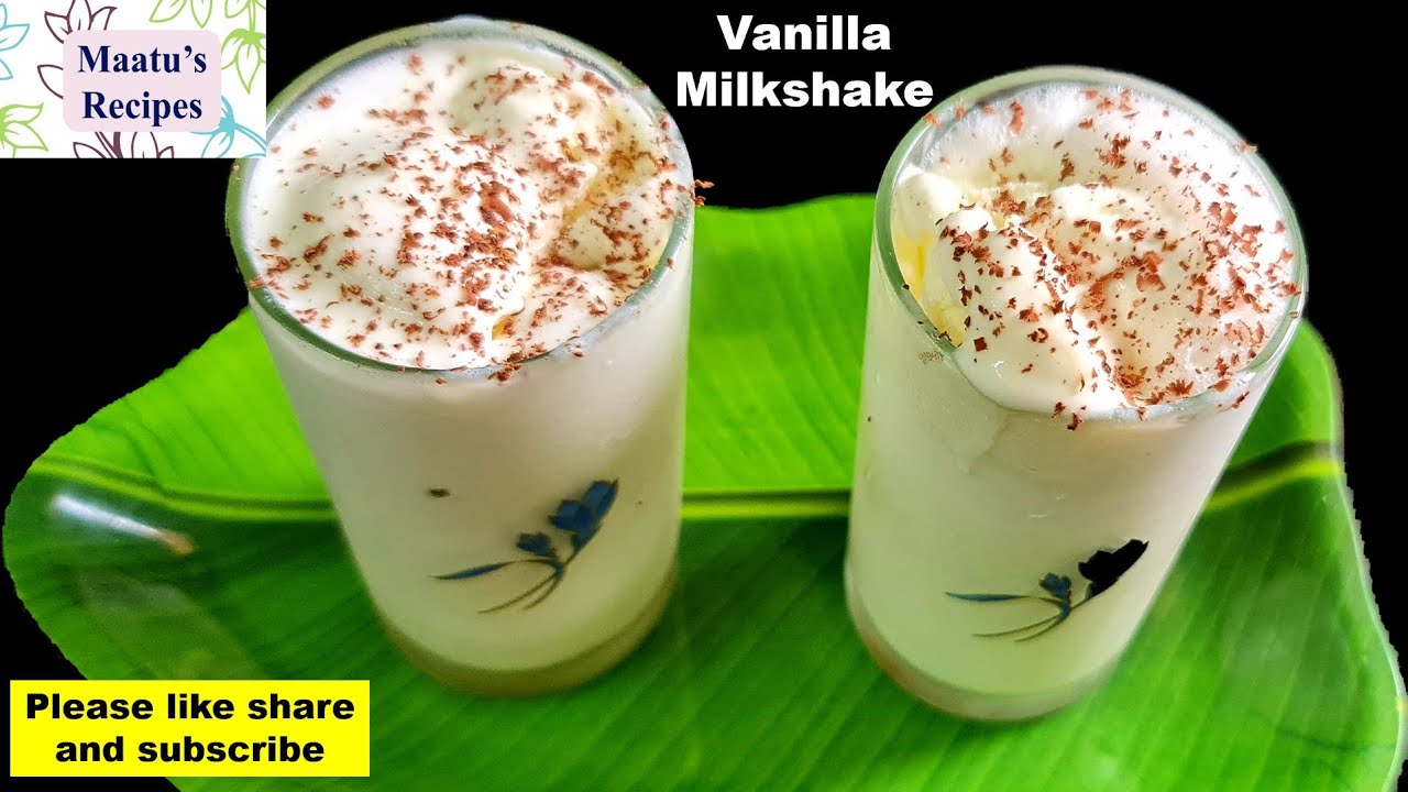 Vanilla Milkshake | Vanilla Milkshake Recipe | How to make Vanilla Milkshake 