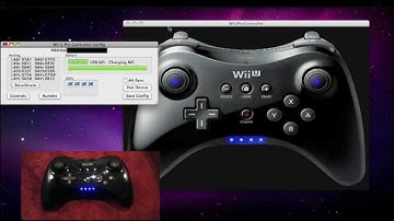 Wii U Pro Controller connected to computer with bluetooth, LED demonstration.