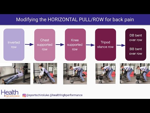 Modifying horizontal pulls & rows for back pain | Melbourne Sports Chiropractor