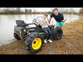 Playing in Mud with Monster Truck | Tractors for kids
