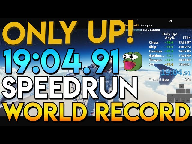 Only Up! Any% Speedrun 13:20 (FORMER) WORLD RECORD #1 WITH NEW DINO SKIP 
