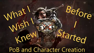 What I wish I knew when starting Path of Exile - PoB and Character Creation