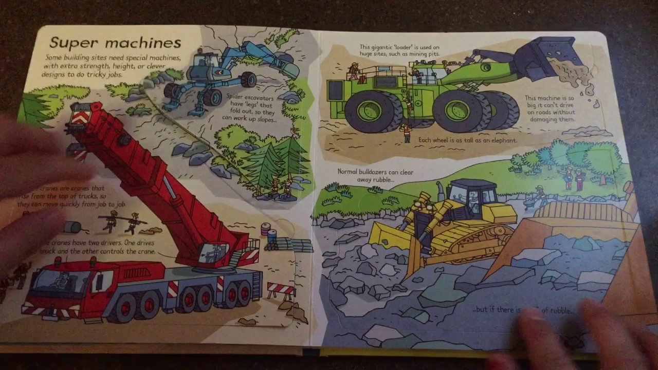 A Look Inside Usborne Look Inside Construction Sites Lift The Flap Book Youtube