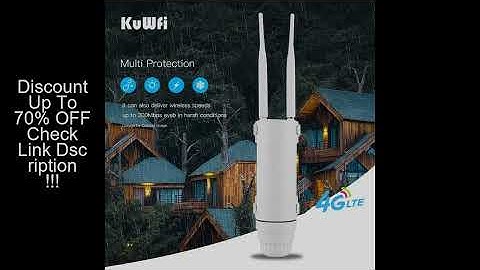 KuWFi 4G Outdoor WIFI Router 300Mbps Waterproof 4G SIM Card Router Wide Range Wireless Internet Hots