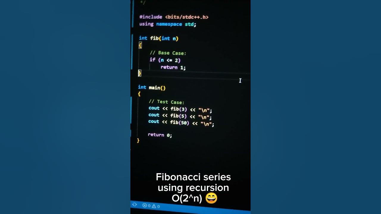 Fibonacci Series Using Recursion - YouTube