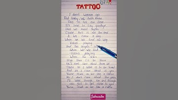 Thumbnail of Loreen tattoo song lyrics #wgitachi #cover