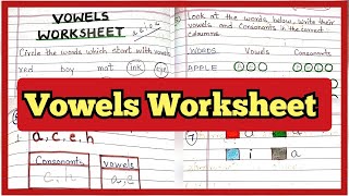 Vowels Worksheet...