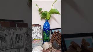 money plant bottle decor🌱#diycrafts #shortsfeed #explorepage #bottleart #shortsviral #trendingshorts