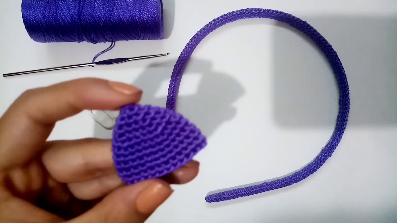 Clase 5 ⭐Diadema forrada a crochet + orejitas o flores | paso a paso⭐ Taller de BISUTERÍA A CROCHET
