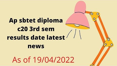 AP DIPLOMA C20 3RD SEM EXAM RESULTS RELEASE DATE LATEST NEWS| AP SBTET| AP DIPLOMA C20 RESULTS