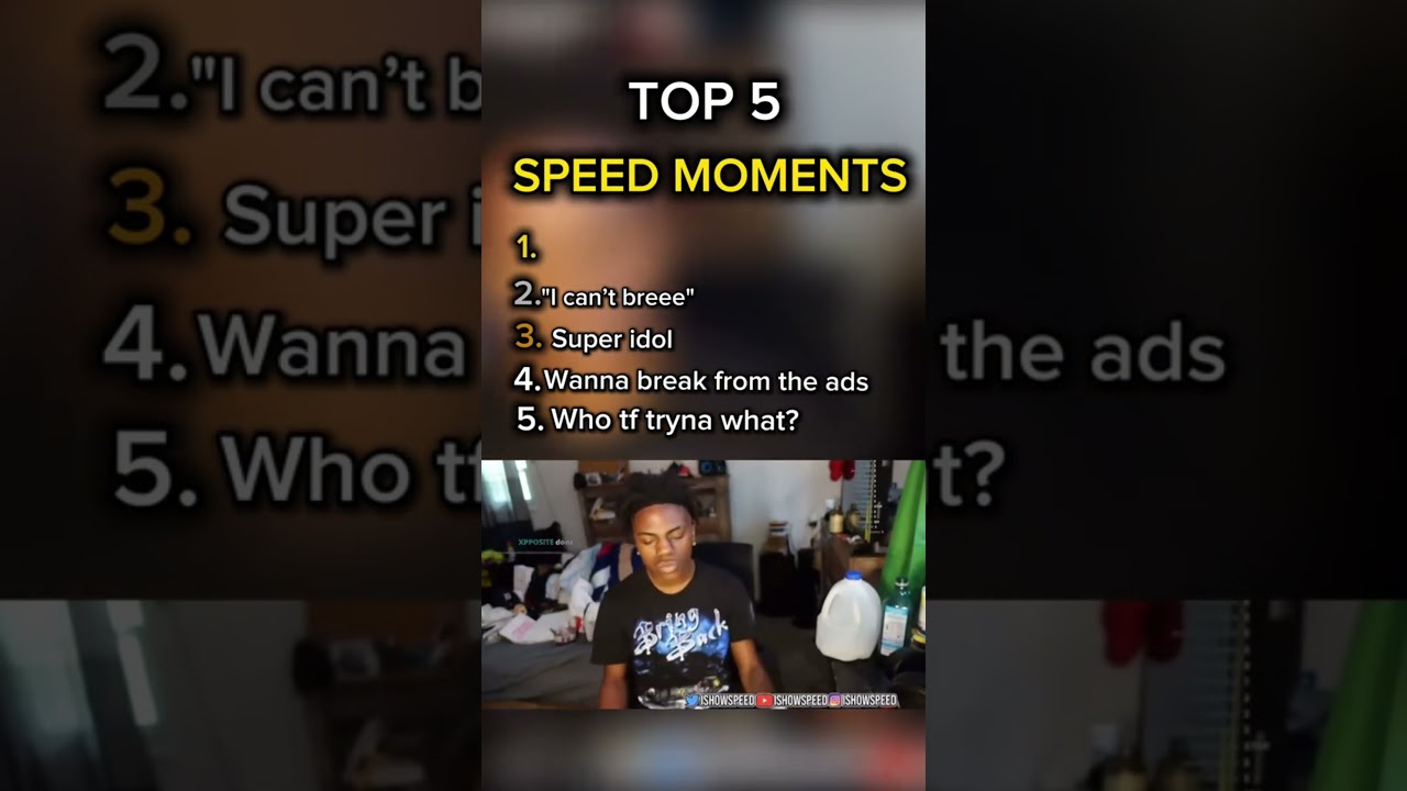 Ranking the Top 5 Funniest Speed Clips 🚀 #ishowspeed #shorts  #funny #speed #memes