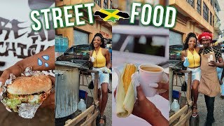 MUST-TRY Street Foods in Jamaica! ULTIMATE FOOD TOUR (Chicken, Burgers, Soup)  | Annesha Adams