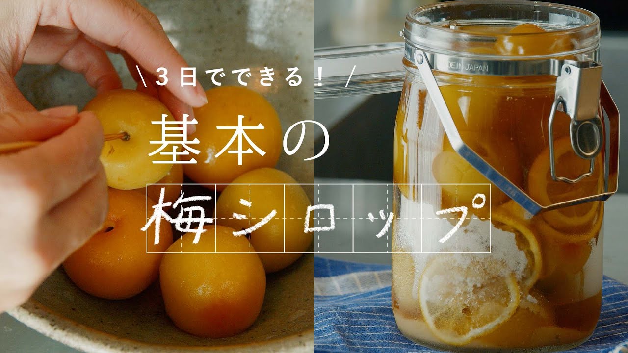 基本の梅シロップ 3日で美味しいワケがある はちみつレモン梅シロップの作り方 Youtube