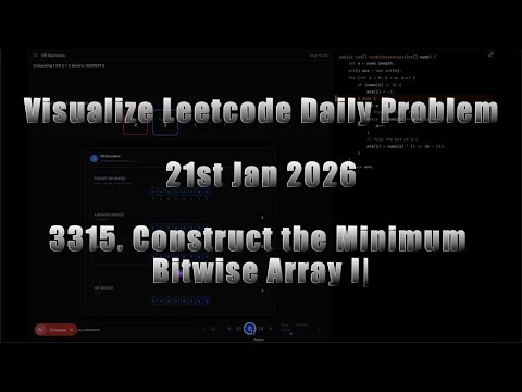 3315. Construct the Minimum Bitwise Array II | LeetCode Daily 21 Jan 2026