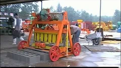 QMJ4 45 mobile concrete block machine