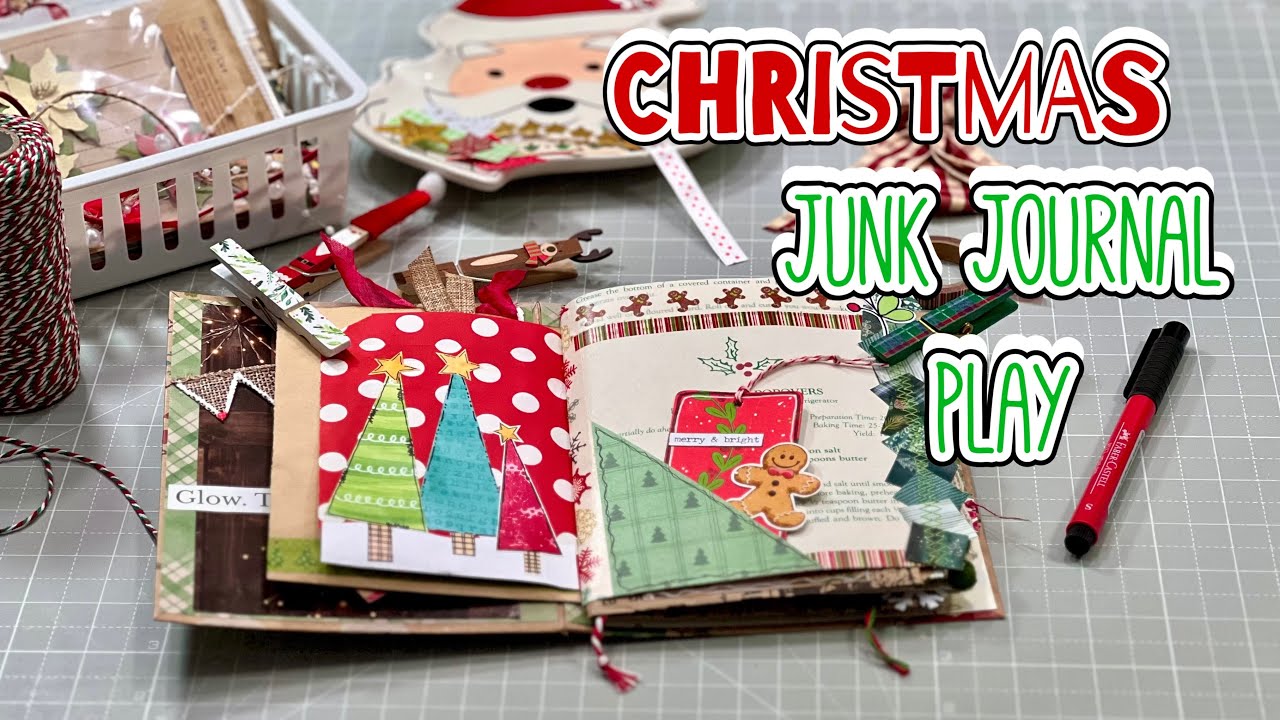 Small Christmas Junk Journal 🎄Adding MORE Fun! - YouTube
