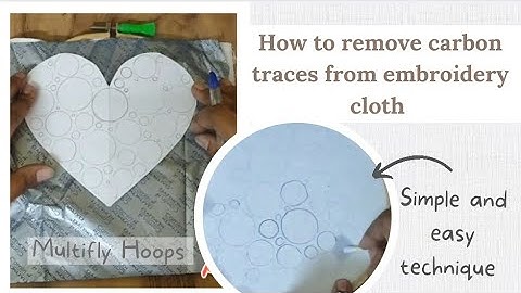 How to remove carbon ink traces after tracing on embroidery fabric|Trending embroidery hoop Business