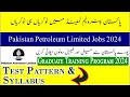 Pakistan petroleum limited graduate training program test syllabus 2024  infoustaad
