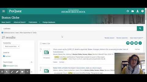 Advanced Search in Boston Globe Proquest Database