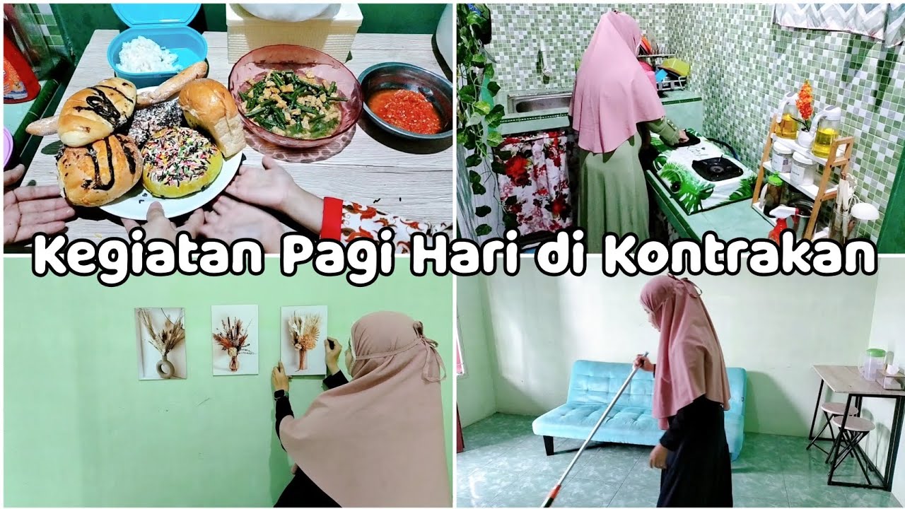RUTINITAS SEHARI HARI IRT DI KONTRAKAN. SIAPIN BEKAL DAN BEBERES RUANG TAMU