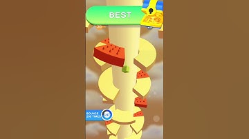Amazing 🤩 cream 🍦 yellow 🟡 stackball nice 🙂 game #gaming #stackballgame #ballgames #games #gameplay