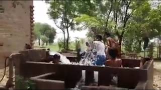 Village tubewell bathing | village tubewell punjab | tubewell