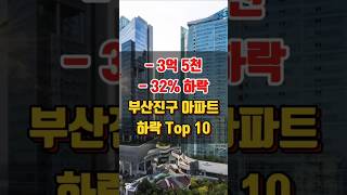 부산진구 아파트 매매 시세 하락 순위 Top 10 (최근1개월~25.06.08 실거래)