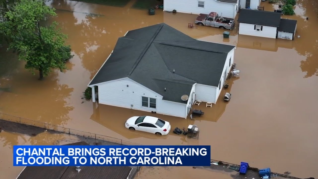 Dozens rescued from flooding as many flee homes in North Carolina - YouTube