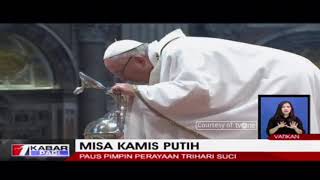 Misa Kamis Putih, Paus Pimpin Perayaan Trihari Suci