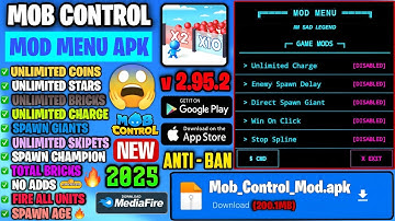 Mob Control New Latest Mod Menu Apk version 2.95.2 🔥 Unlimited Coins & Stars , Download Link Free 💯