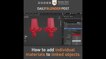 How to add individual materials to linked objects in Blender