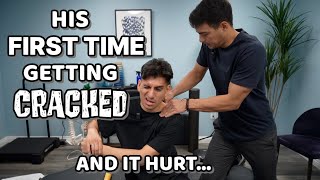 Dancer Gets a CRAZY First Adjustment...Full Treatment + CRACKS with Dr. Tyler