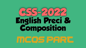 CSS 2022 English Preci & Composition | MCQs | @theexambazaar