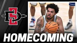 New SDSU center Bear Cherry: "I love being back home."