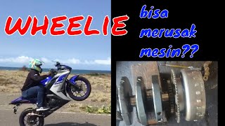 seberapa buruk efek wheelie/ standing pada motor dan rider