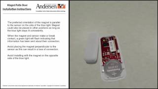 Wireless Open/Closed Sensor Installation Instructions - Hinged Patio Doors | Andersen Windows